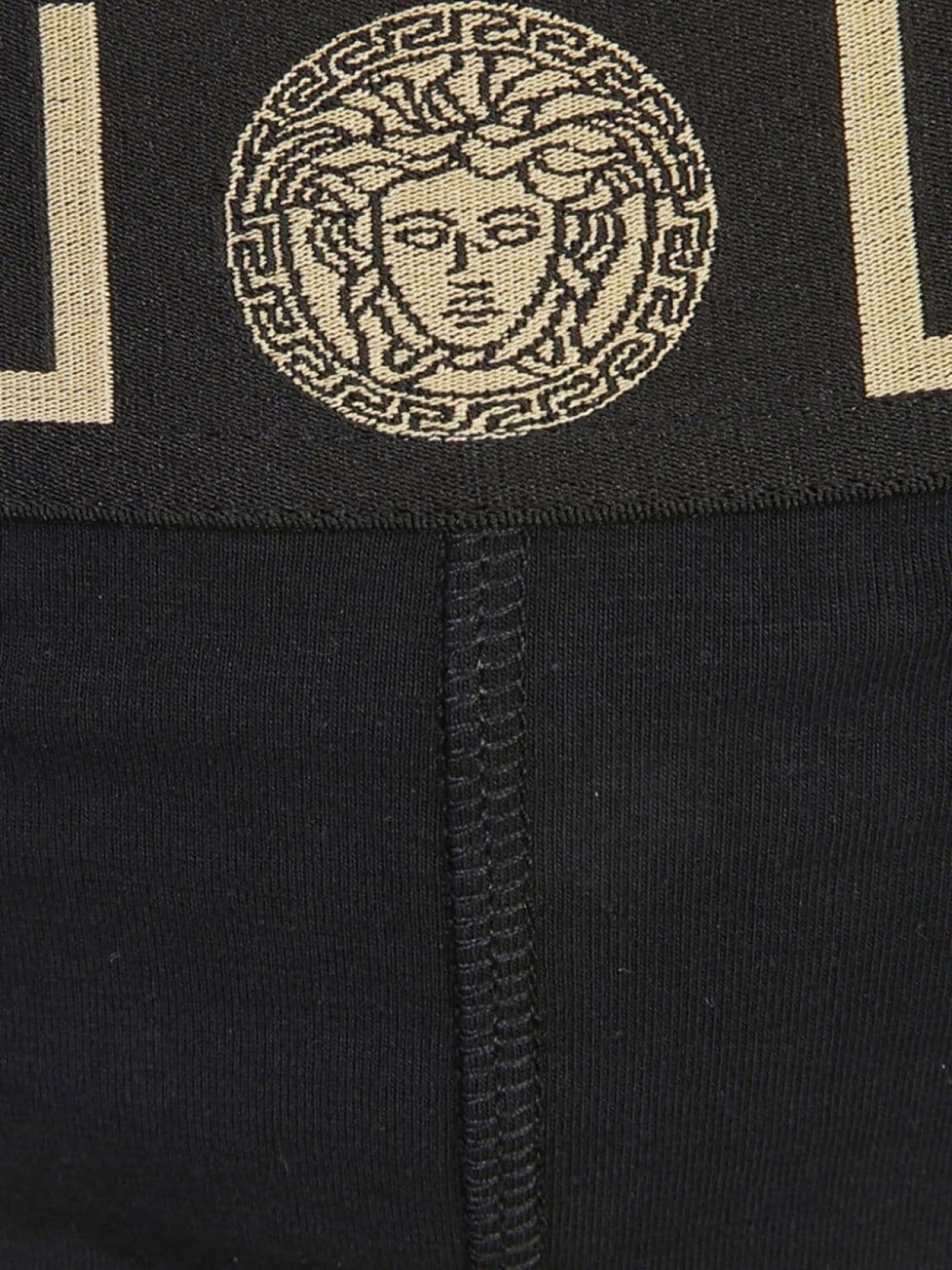 Versace комплект из трех трусов-брифов с узором Greca и логотипом Medusa, черный — фото 2