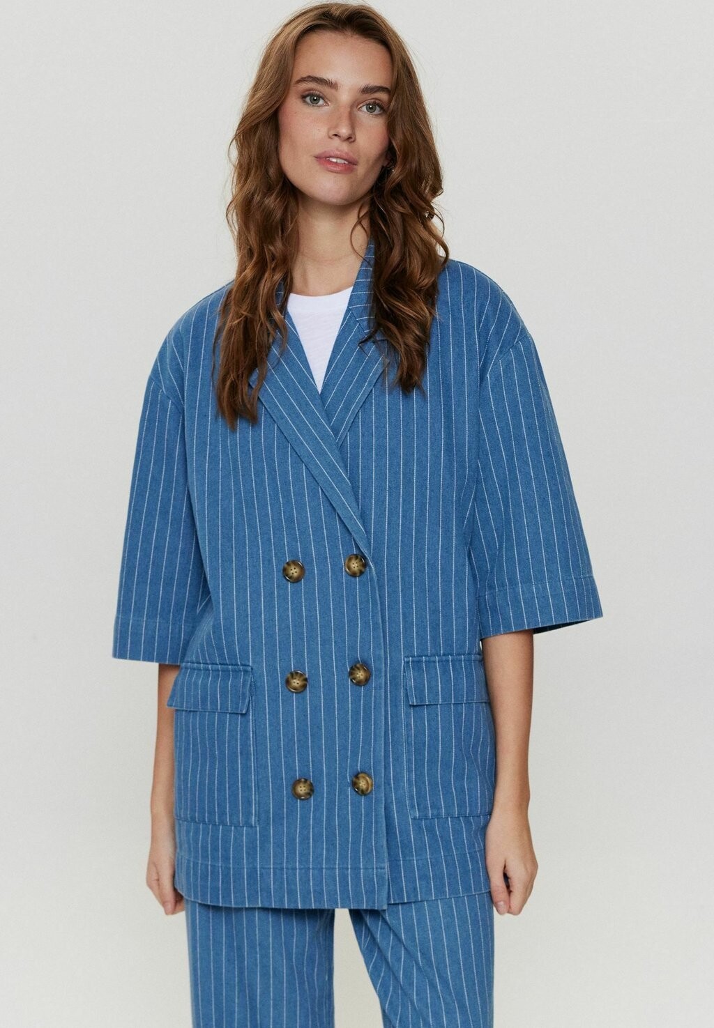 

Блейзер ENITTA Nümph, цвет medium blue denim
