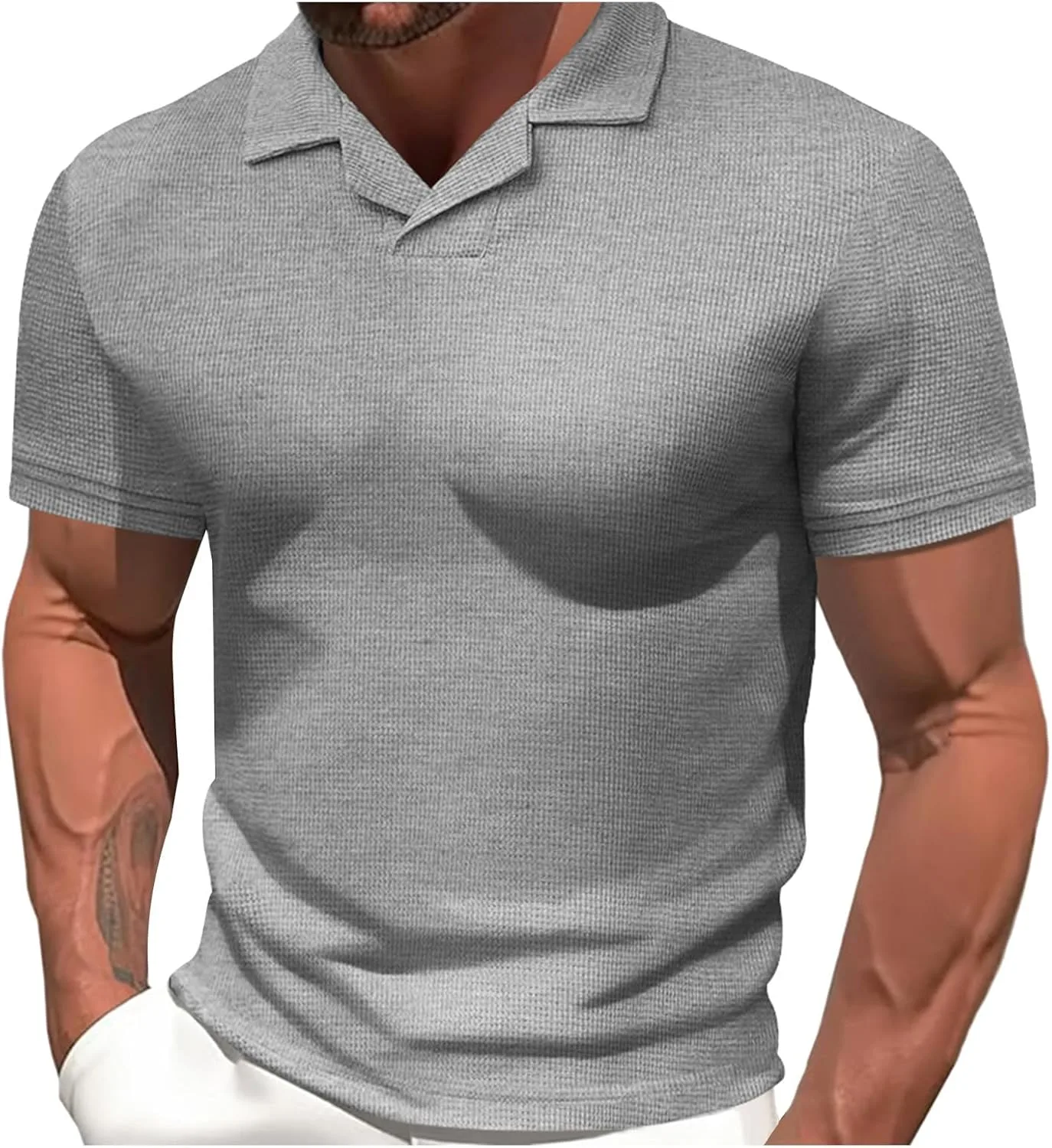 

Футболка-поло мужская с коротким рукавом Slim Fit QUNPIU