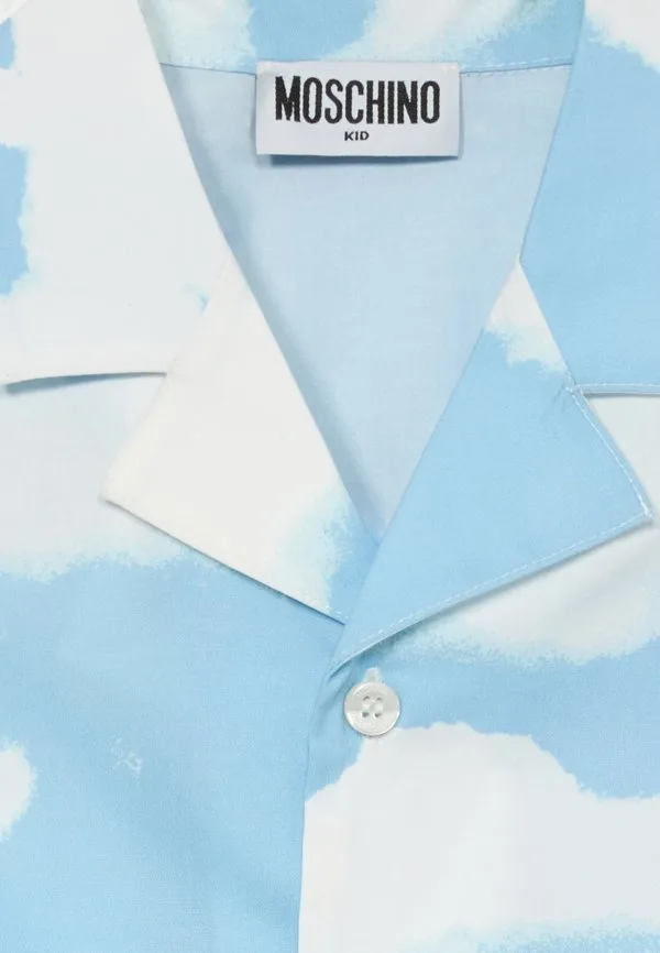 Рубашка, блузка на пуговицах Moschino, Light Blue/White — фото 3