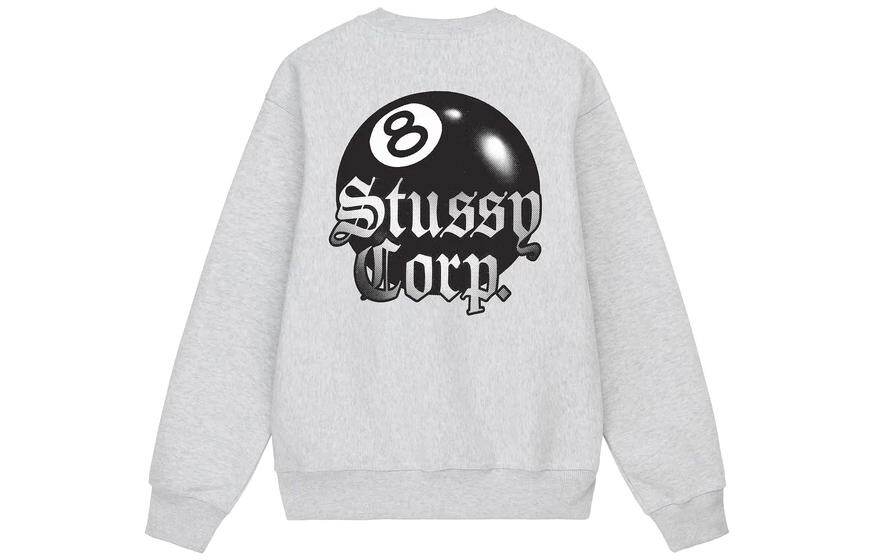 

8 Ball Corp Crew Толстовка унисекс Stussy, серый