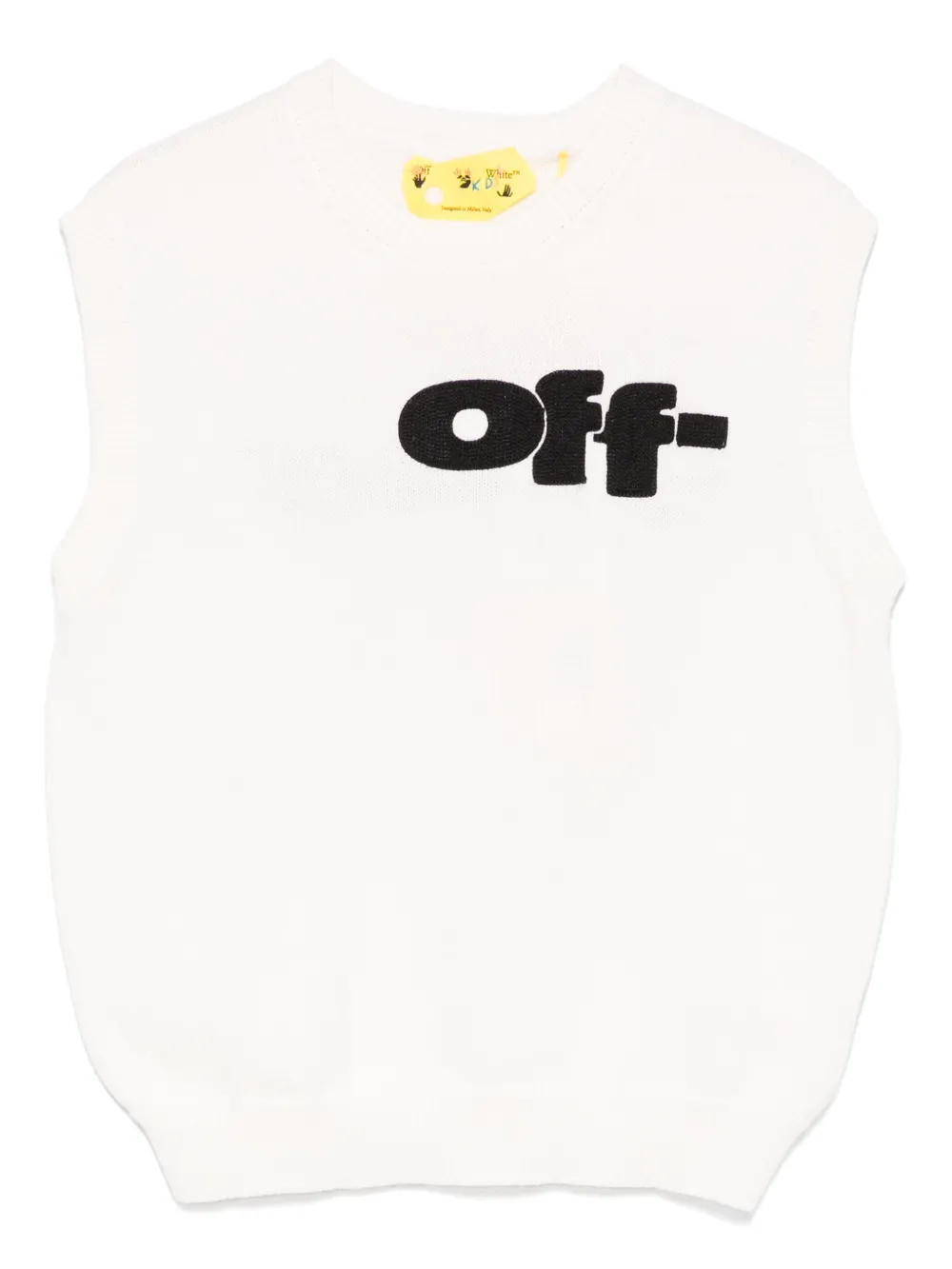 

Свитер с вышитым логотипом OFF-WHITE KIDS, нейтральный