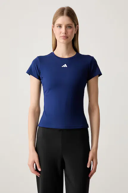 Футболка с коротким рукавом Three Stripes Studio Adidas Performance, синий