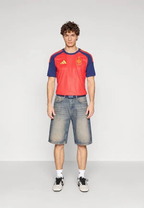 Футболка Spain 26 home national team wear Adidas Performance, ярко-красный — фото 2
