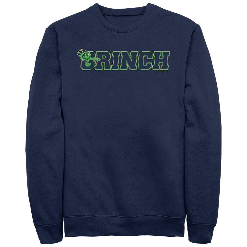 

Флис с графическим рисунком Big & Tall Dr. Seuss Grinch Collegiate Licensed Character, темно-синий