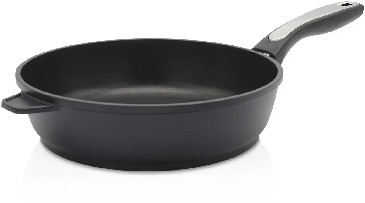 

Сковорода Krüger "Cast aluminium pan deep DELTA", литой алюминий, (1 шт.), подходит для индукционных плит, глубокая версия Ø 24 см + высота 6,5 см, черный