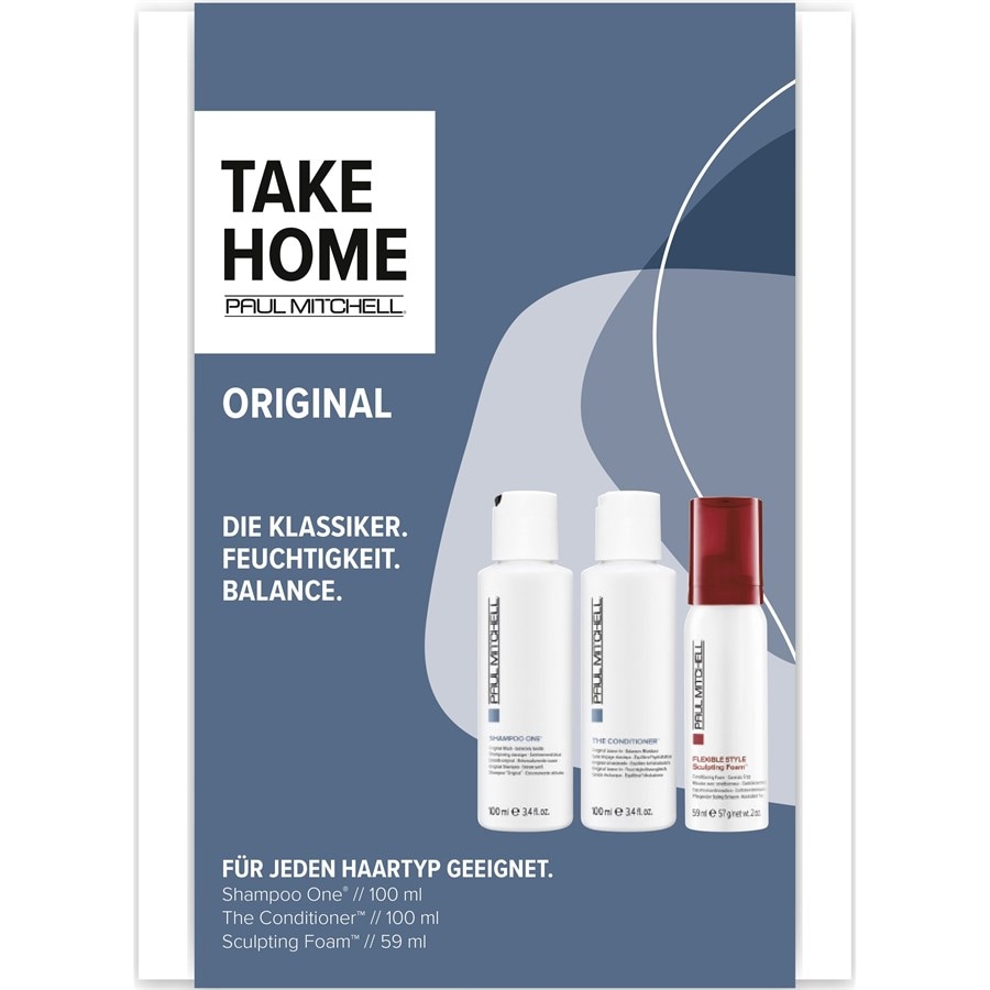 

Шампунь Paul Mitchell Home & Travel Set, Shampoo One 100 ml + The Conditioner 100 ml + Sculpting Foam 59 ml / 1 Stk.
