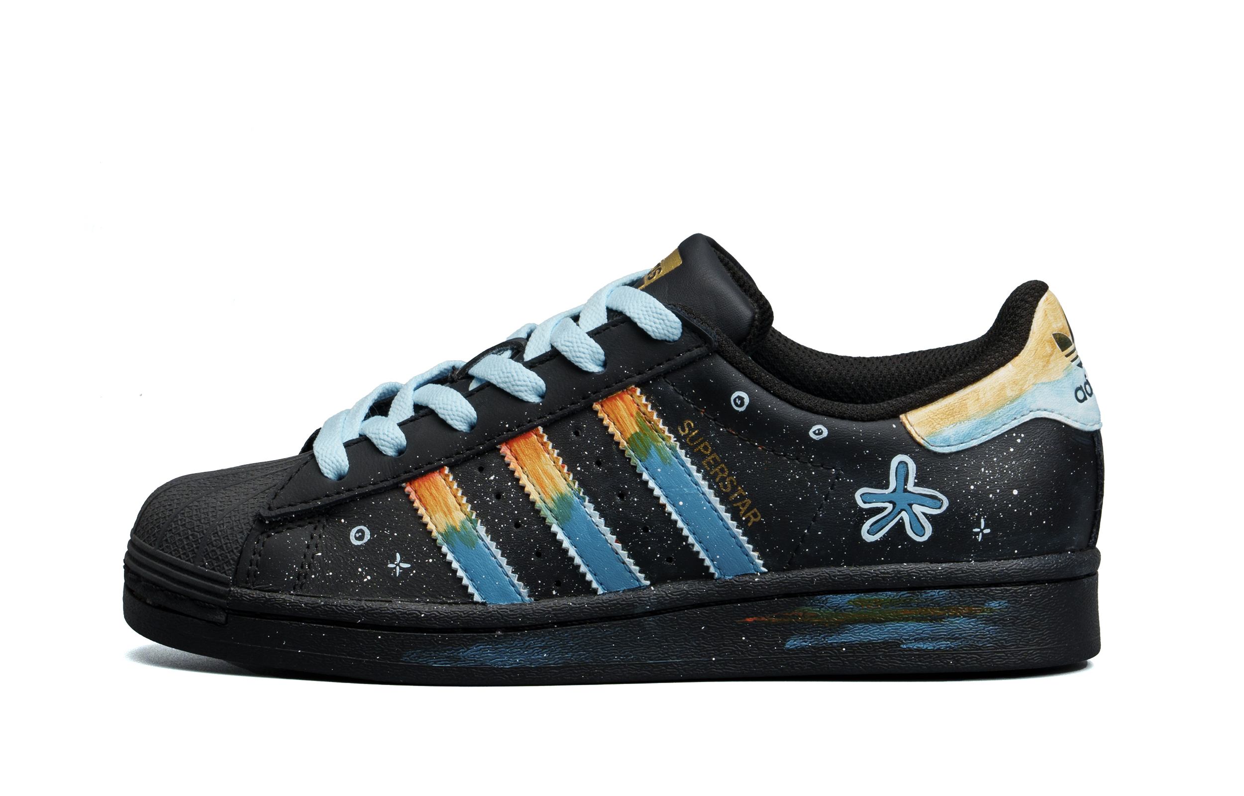 

Superstar 2 Fashion Trend Slip Resistant Cushioning Abrasion Resistant Low top Skateboard Shoes Unisex Adidas Originals, черный