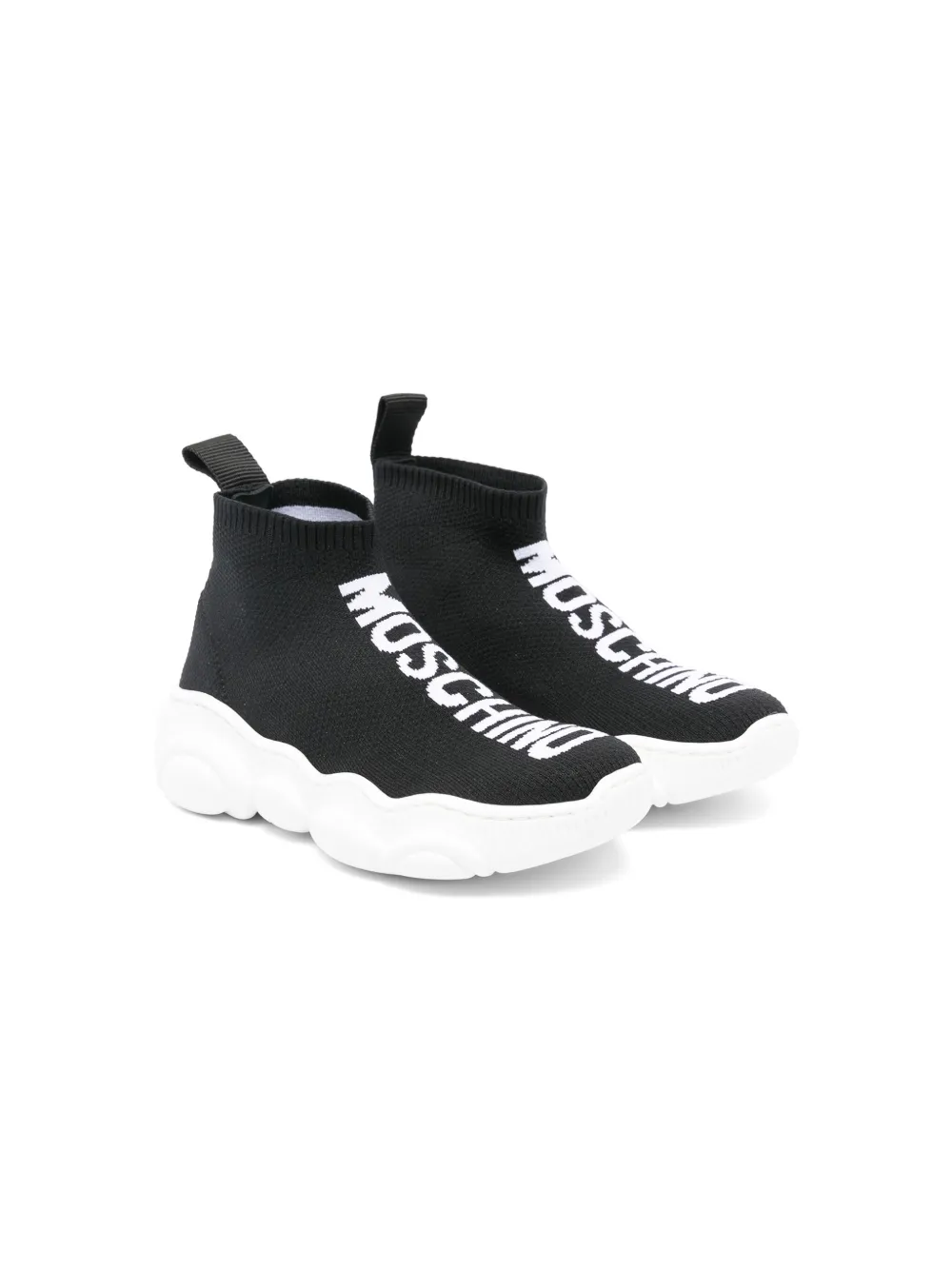 

Слипоны с логотипом Moschino Kids, черный