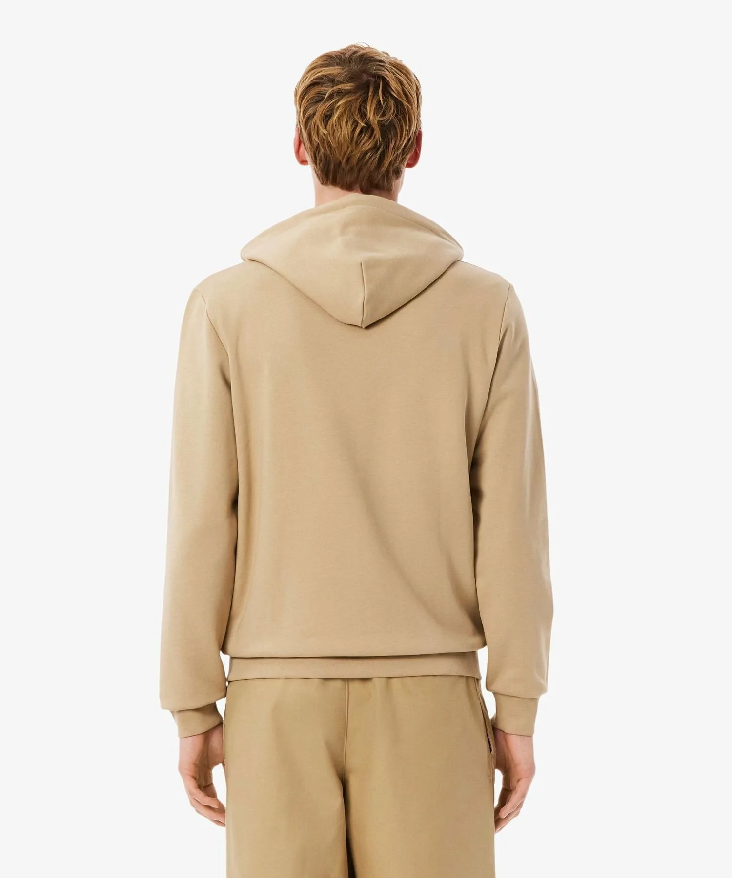 Толстовка с капюшоном на молнии Essential LACOSTE, Beige — фото 3