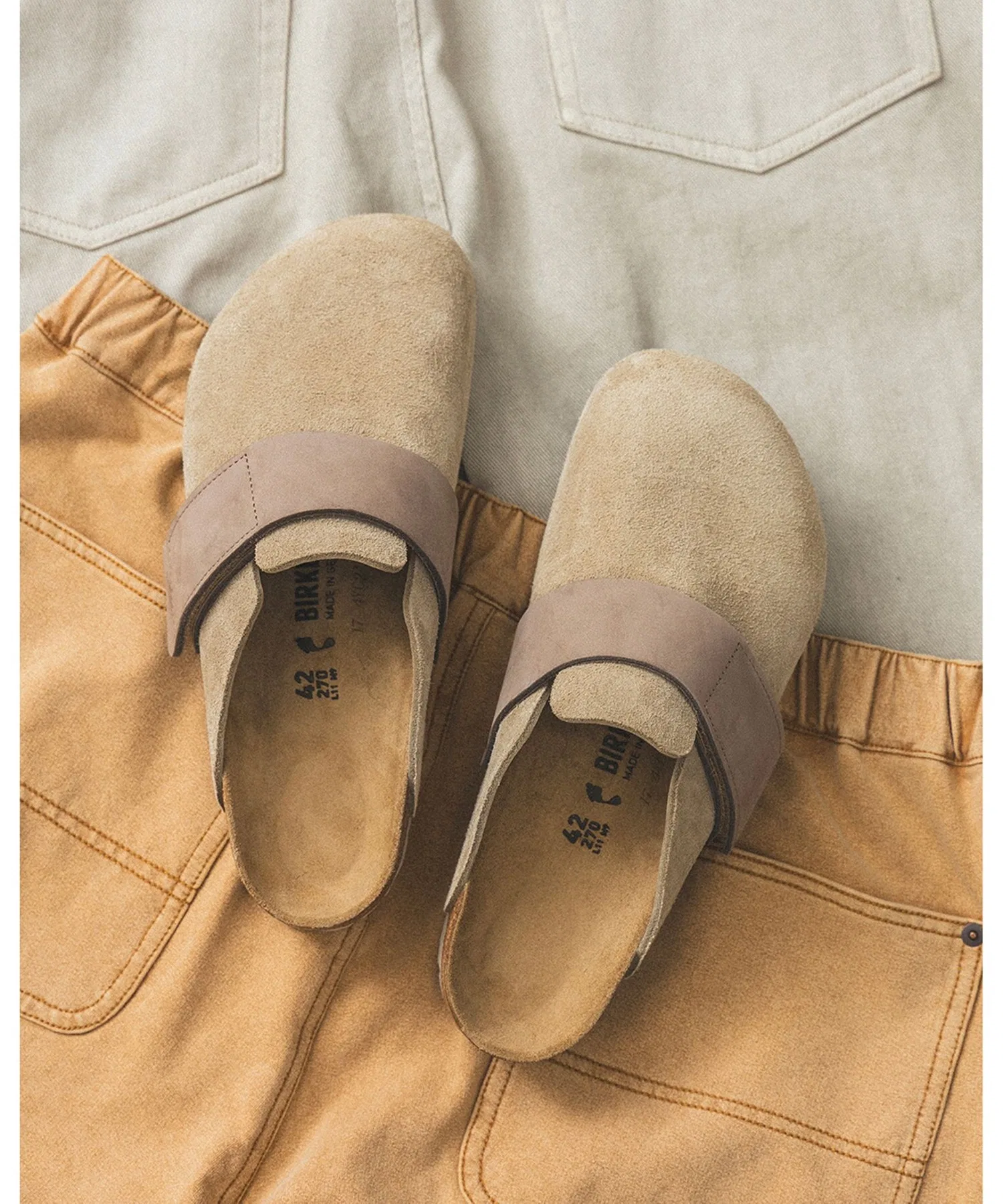 Мужские кожаные сандалии Birkenstock Loma бежевые