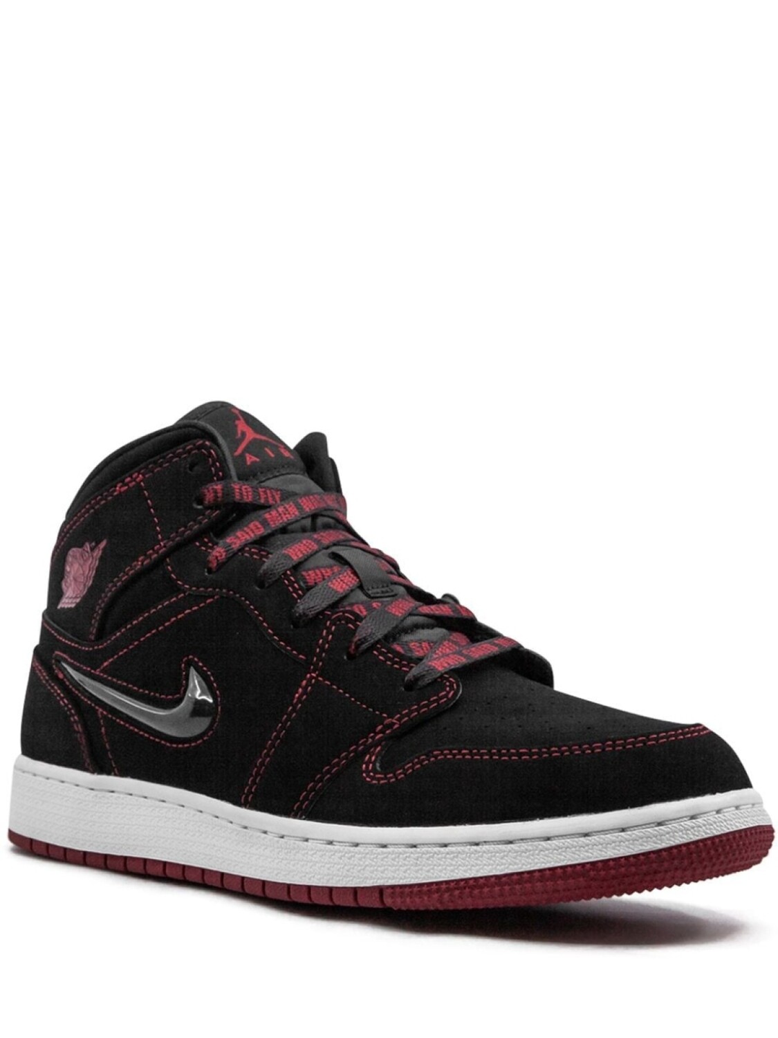

Кроссовки Air Jordan 1 Mid Fearless GS Jordan Kids, черный