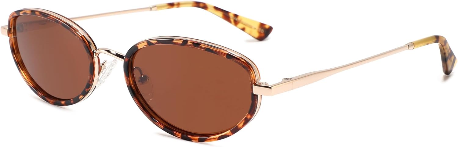 

Солнцезащитные очки в стиле ретро овальной формы, поляризованные линзы UV400, металлическая оправа с ацетатными наконечниками, небольшая овальная форма, доступны в нескольких цветах Generic, Sku-3