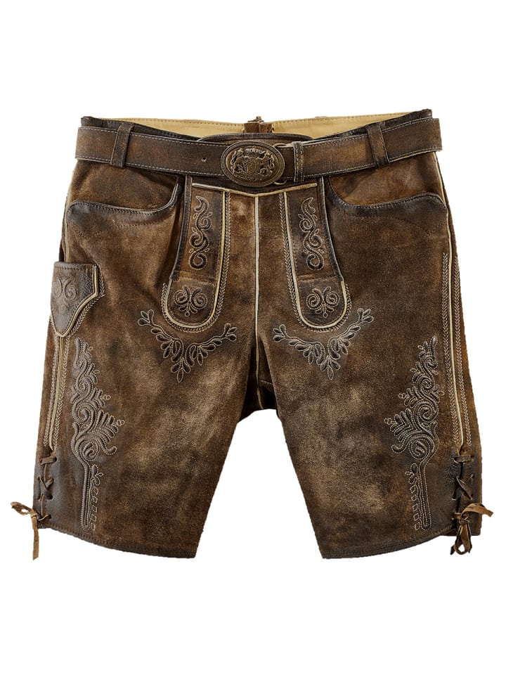 

Кожаные брюки Герберта коричневого цвета Maddox Country