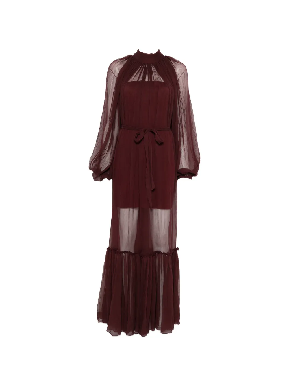 

Макси-платье с оборками и завязками Atu Body Couture, красный