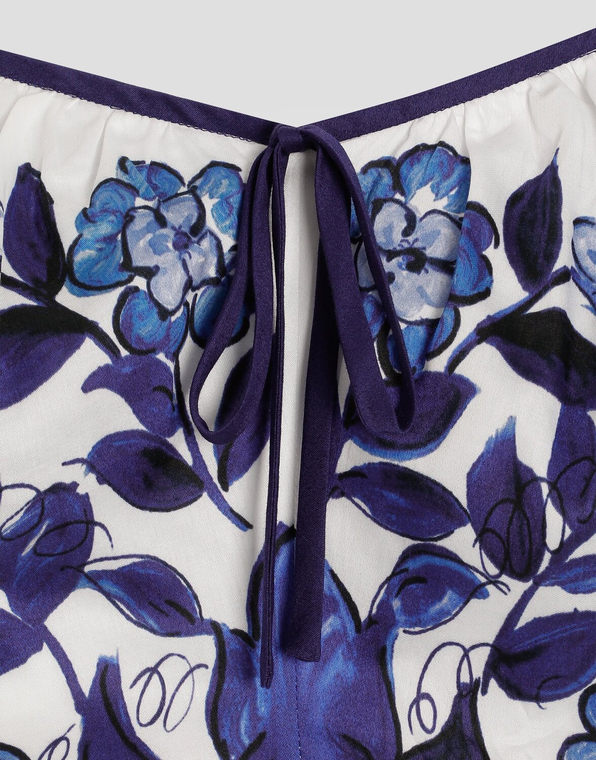 Топ из хлопкового сатина с принтом майолика Dolce & Gabbana, принт — фото 4