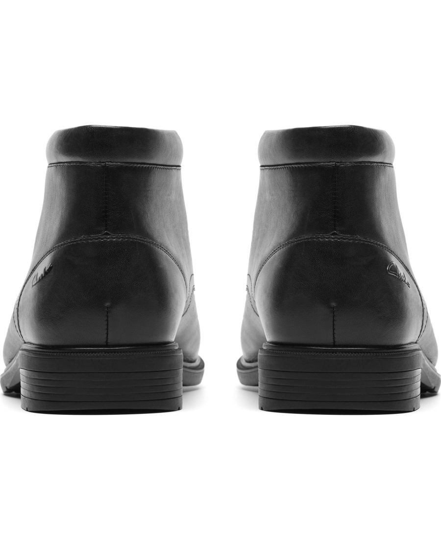Мужские ботинки Steadwell средней высоты из коллекции Clarks, Black leather — фото 3
