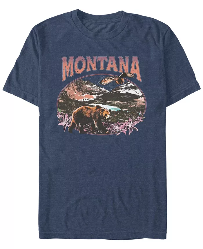 

Мужская футболка с коротким рукавом Montana Landscape Fifth Sun, синий