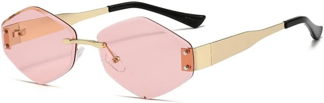 

Модные овальные солнцезащитные очки для женщин, роскошные, в винтажном стиле, с металлической оправой, в стиле панк, с защитой от УФ-излучения UV400 TOIPASTN, S15507-c4