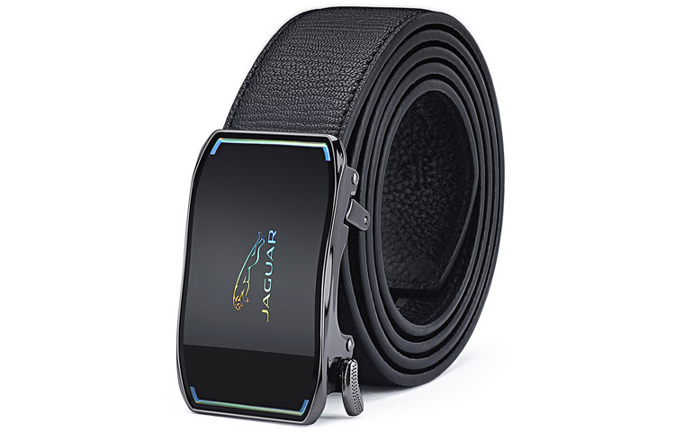 

JAGUAR Кожаный мужской ремень черный, Black