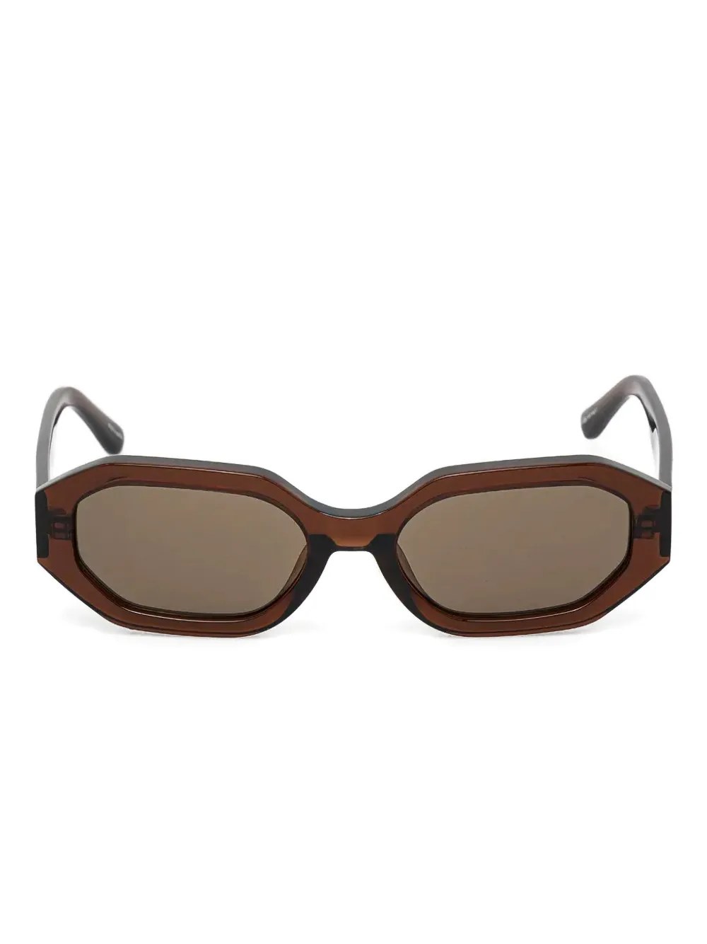 

Солнцезащитные очки с геометрической оправой X Linda Farrow The Attico, коричневый