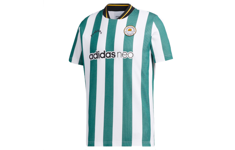 

Футболка прямая мужская зеленая белая Adidas Neo