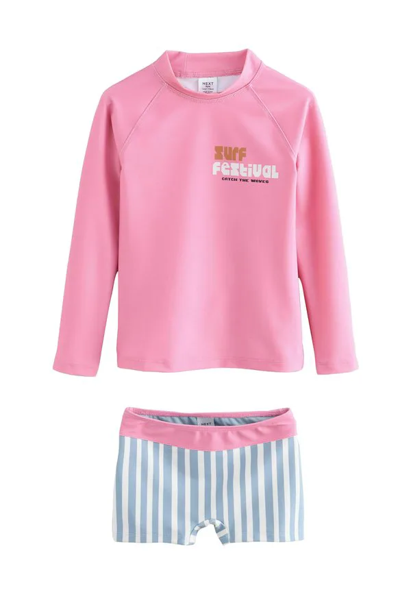 Купальник стандартного кроя с длинными рукавами Next, Pink Blue Surf Graphic