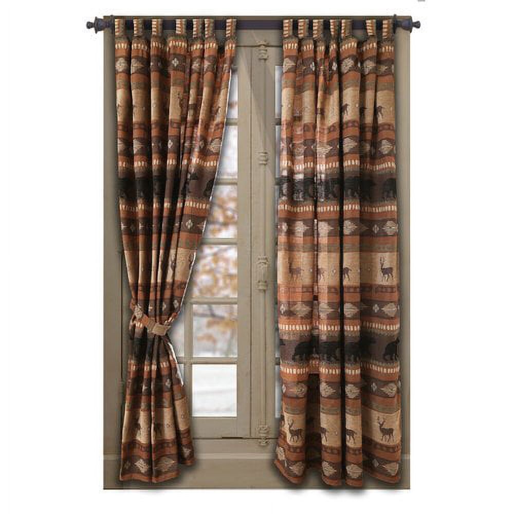 

Шторы Carstens Autumn Trails в деревенском стиле 2 шт, коричневый