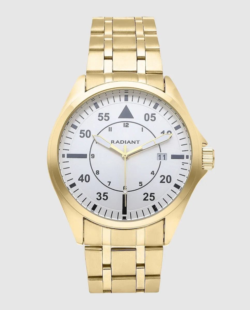 

Мужские часы Cary RA665202 из стали с золотым ремешком Radiant, золото