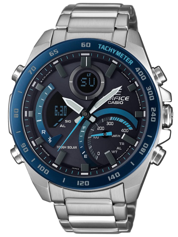 

Casio Солнечные часы Edifice с Bluetooth, черные/серебристые