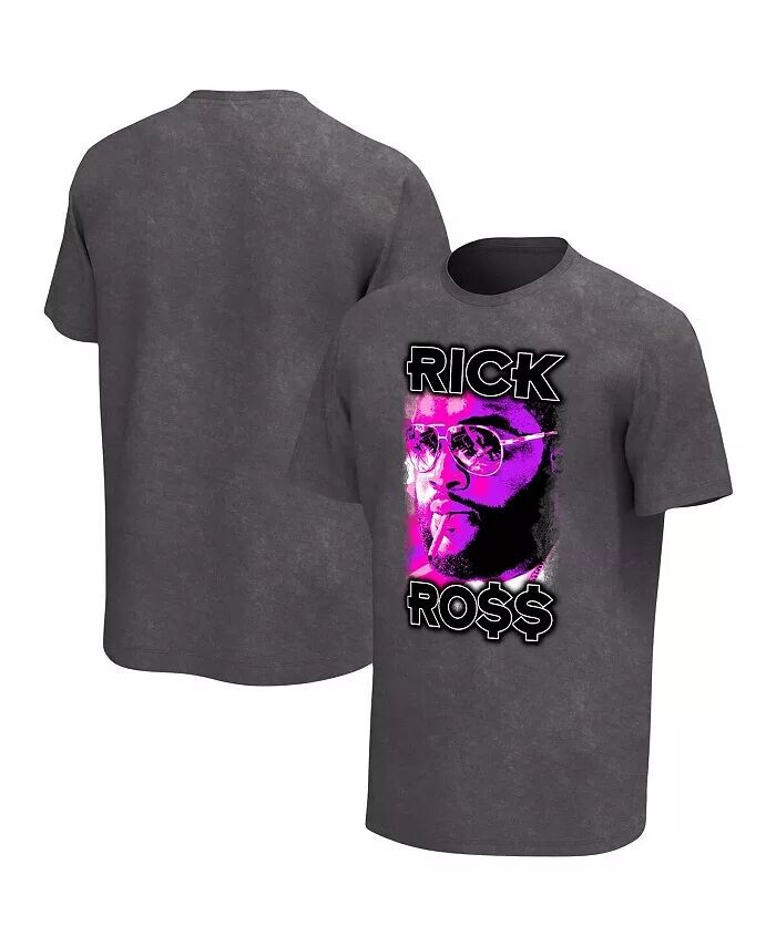 

Мужская черная футболка с принтом Rick Ross Smoking Washed Philcos