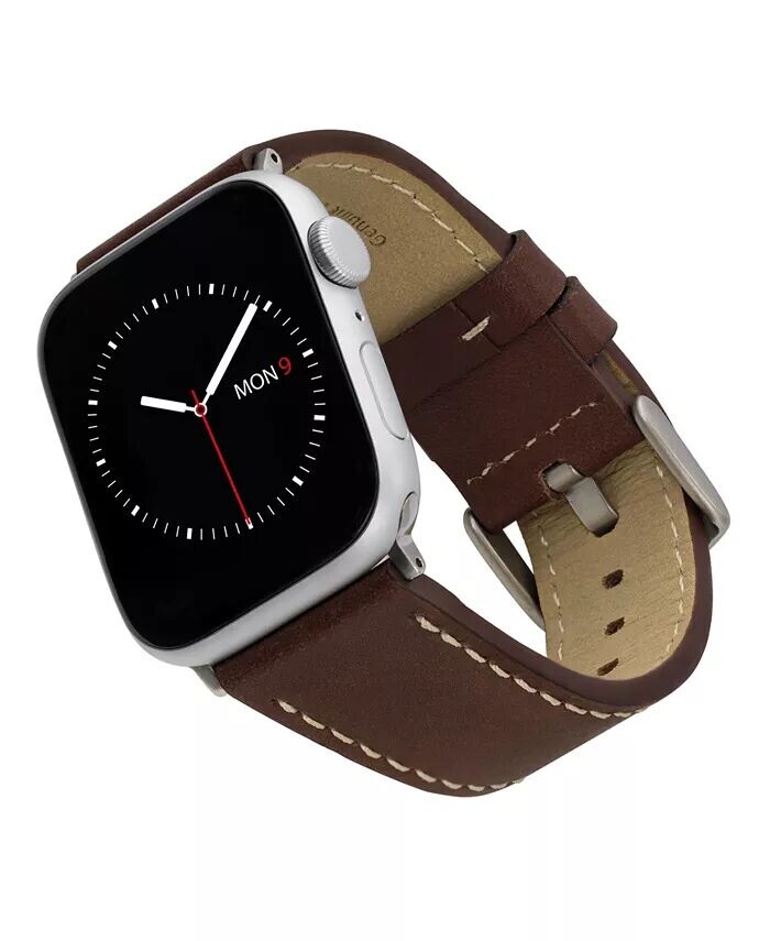

Коричневый кожаный ремешок, совместимый с Apple Watch 42/44/45/Ultra/Ultra 2 Withit, коричневый