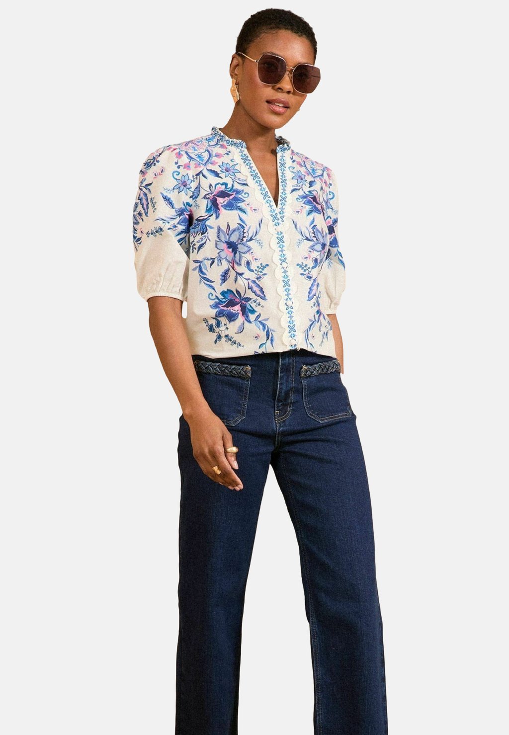 

Туника PETITE FIT - 3/4 SLEEVE Love & Roses, белый