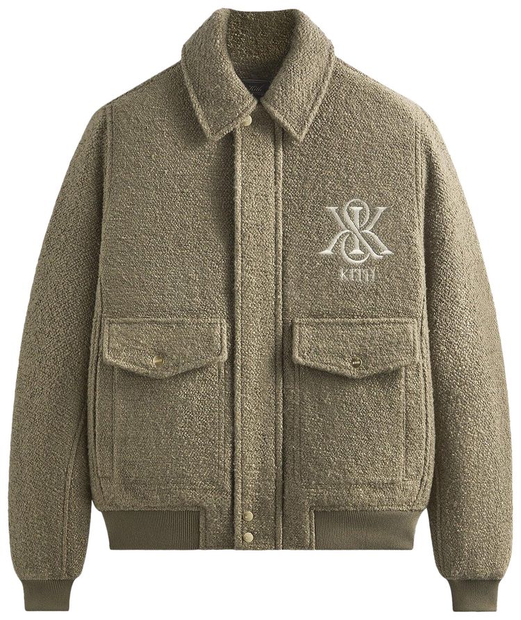 

Куртка-пилот Kith Boucle Hawthorne Flight Jacket, зеленый