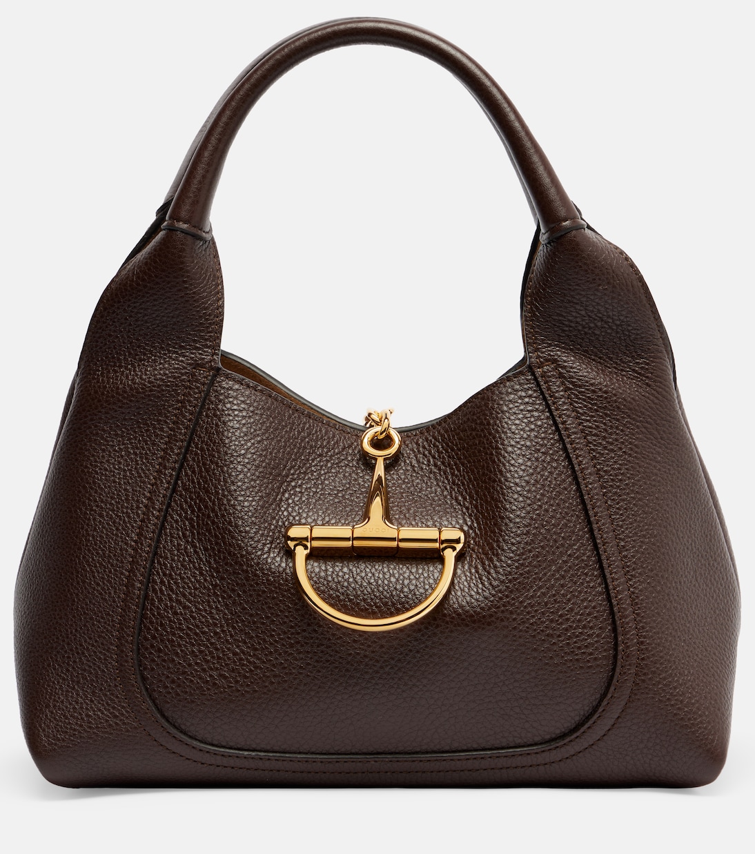 

Мягкая кожаная сумка-тоут Medium Gucci, Wood Ebony