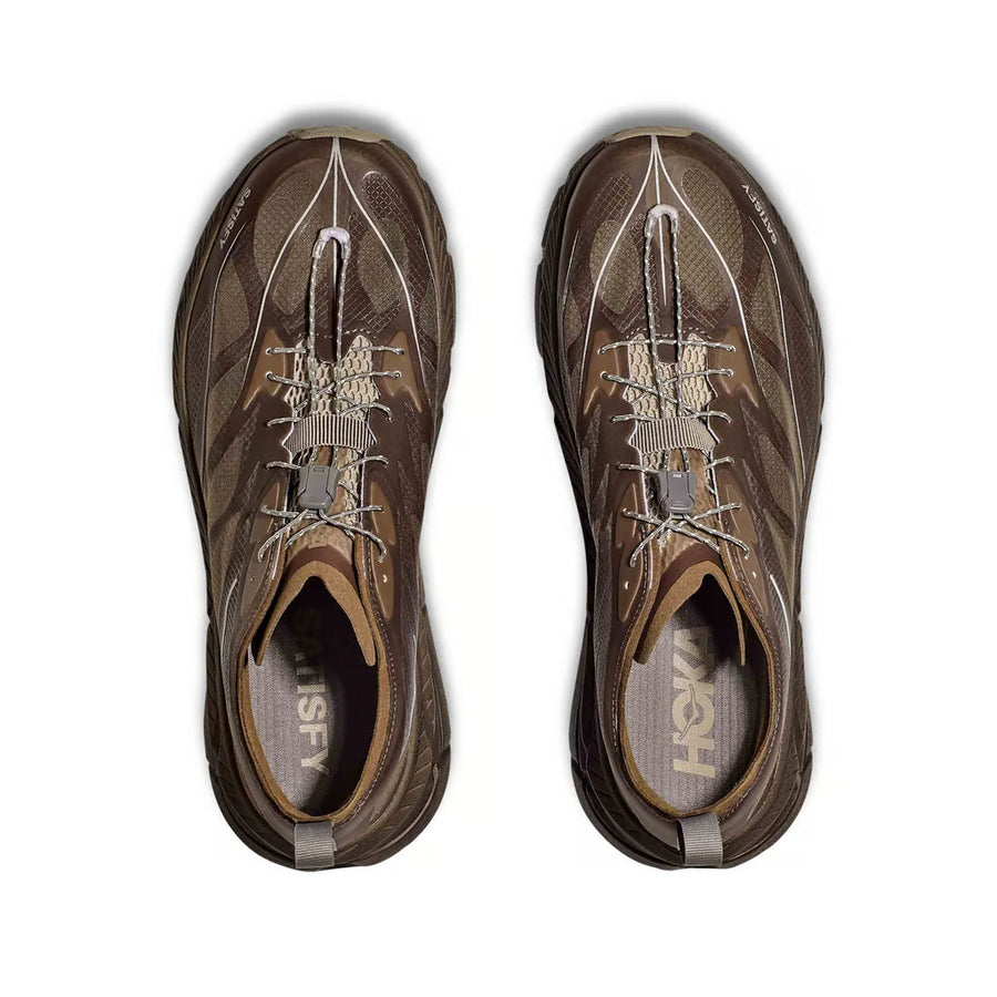 Кроссовки HOKA ONE ONE x Satisfy Mafate Speed 4 Lite 'Rubber', коричневый — фото 3