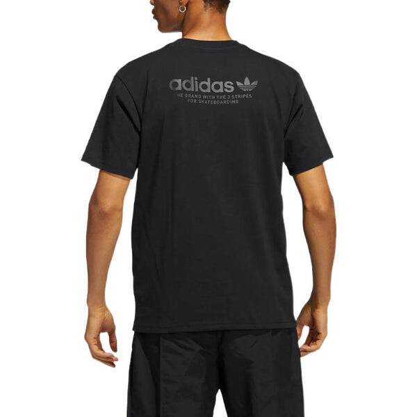 Футболка adidas originals Back Brand Logo Printing Casual Sports Short Sleeve Couple Style Black, мультиколор — фото 3