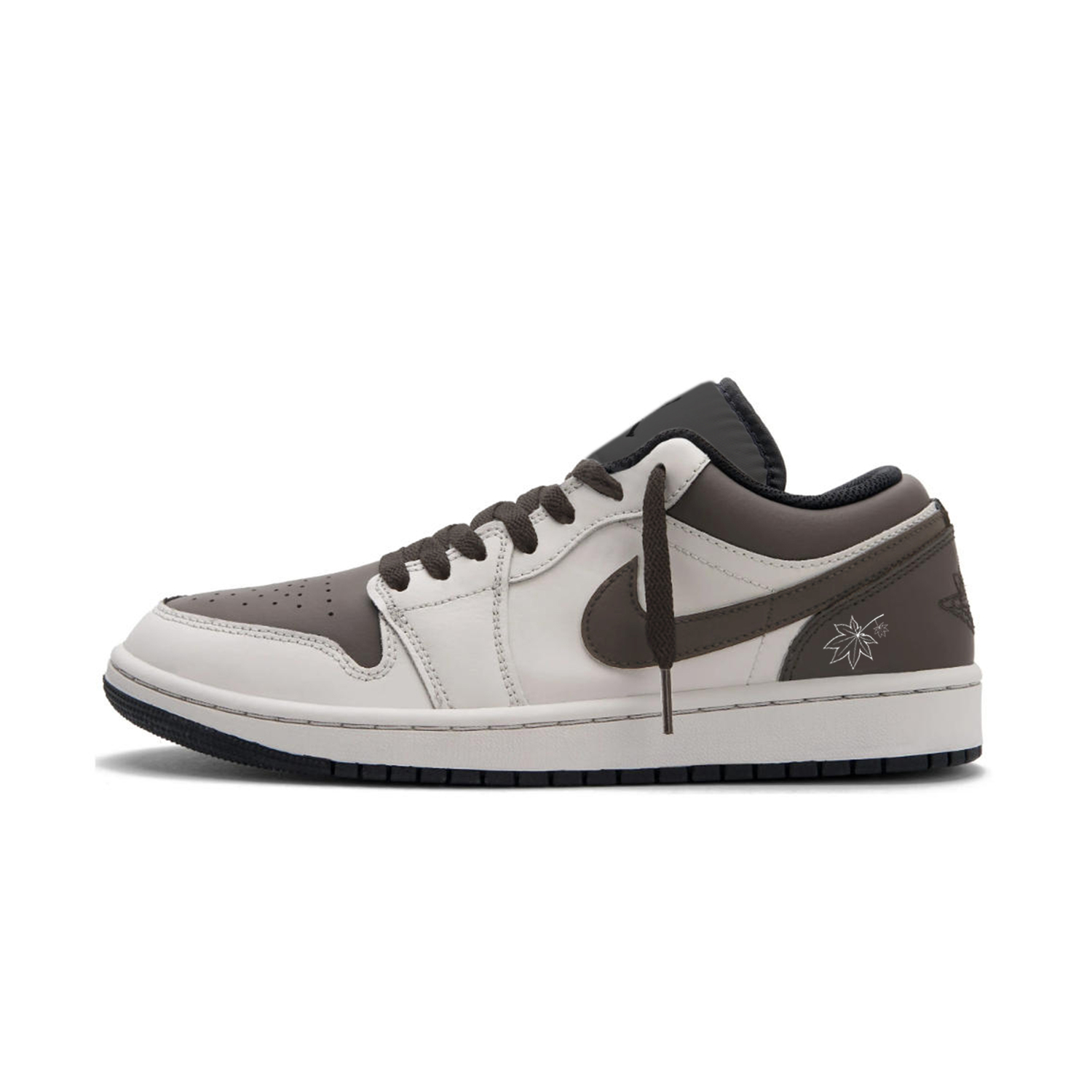 Air 1 Cocoa Eggnog Abrasion Resistant Low top Vintage Basketball Shoes мужские кофе-браун Jordan, коричневый коричневый — фото 4