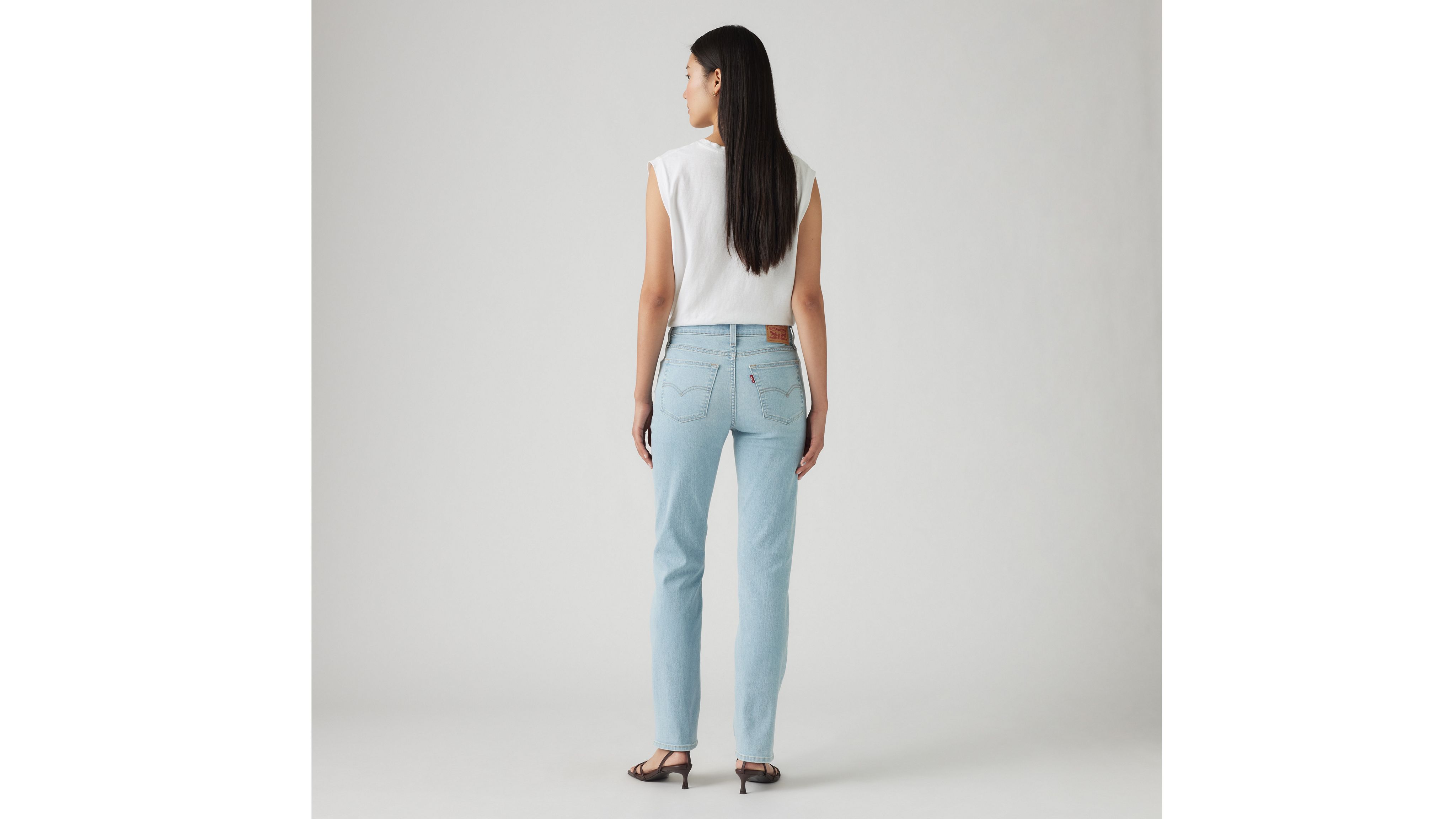 724 Прямые женские джинсы с высокой посадкой Levi's, цвет Eternal Indigo - Light Wash — фото 3