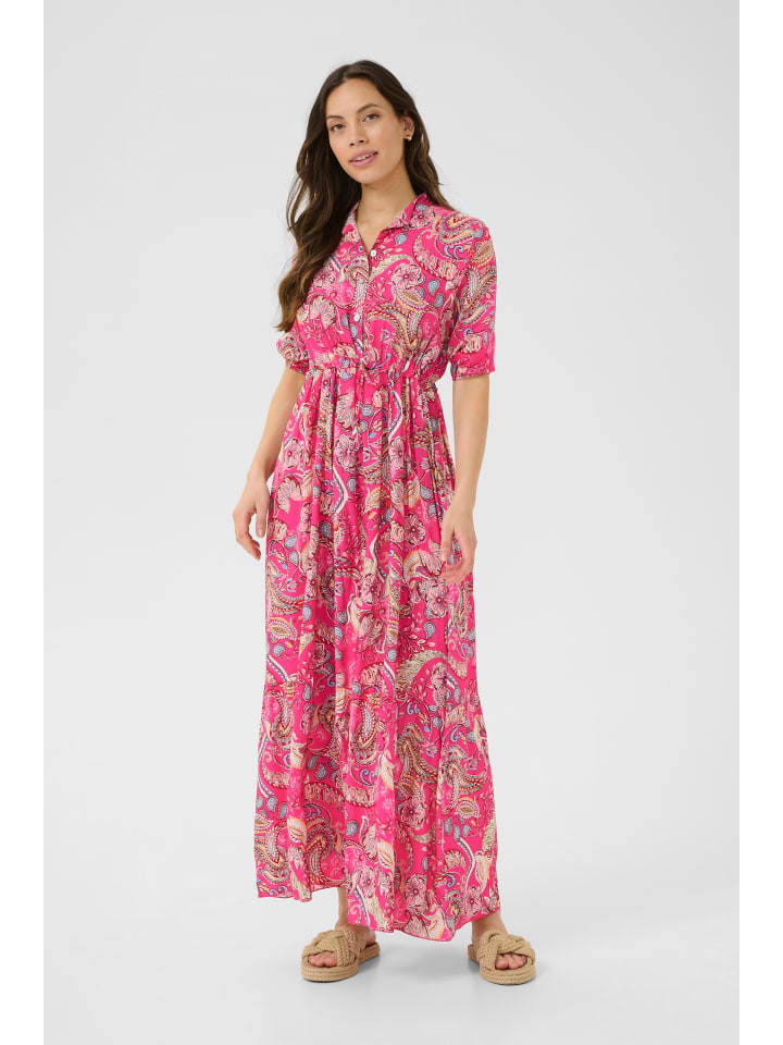 

Платье CRAlora свободного кроя с розовым цветочным узором пейсли Cream