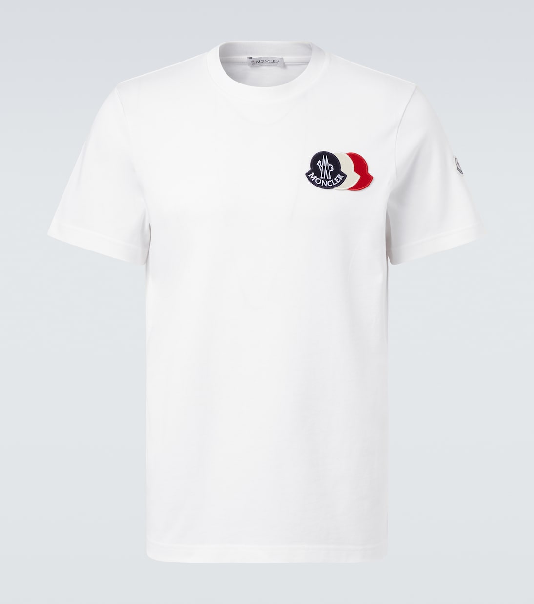 

Хлопковая футболка из джерси Moncler, Silk White