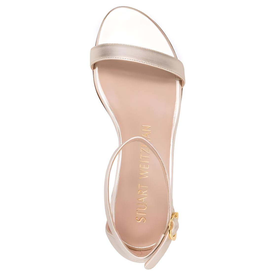 Сандалии Stuart Weitzman с одной лямкой женские светло-розовые — фото 4
