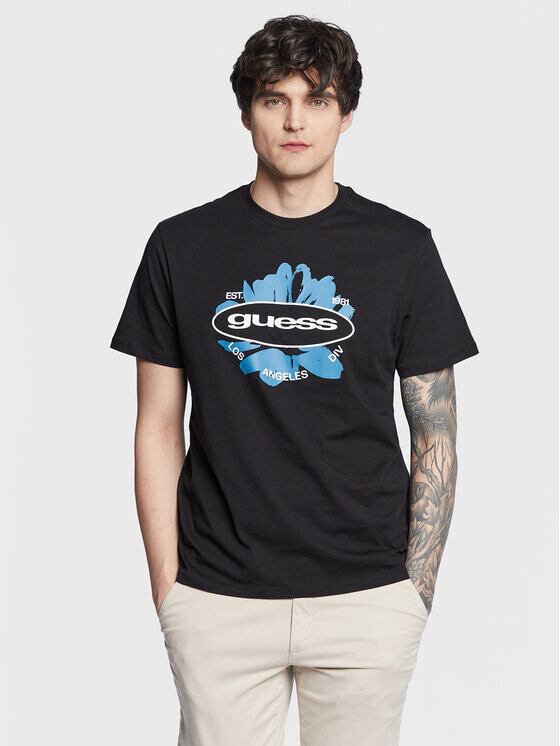 

Футболка узкого кроя Guess, черный