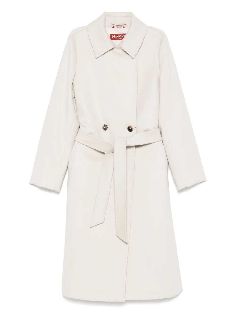 

Пальто из вирджинской шерсти MAX MARA, белый