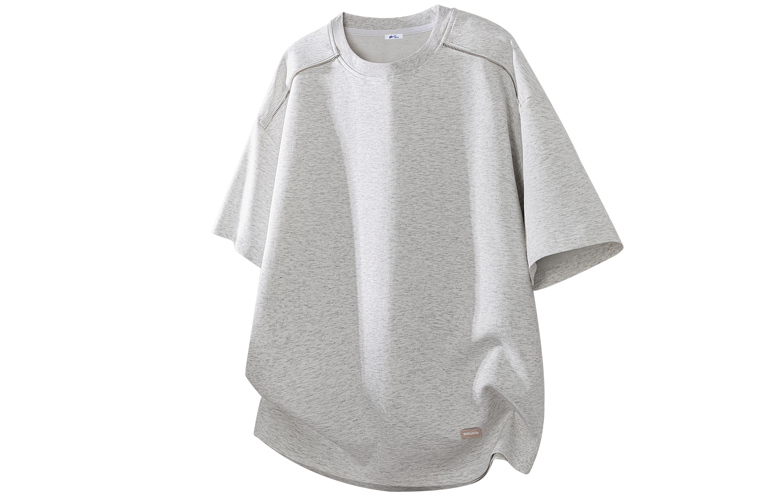 

Футболка Unisex Crew Neck Moderate Straight Fit WARRIOR, белый heather серый[free diy badge]