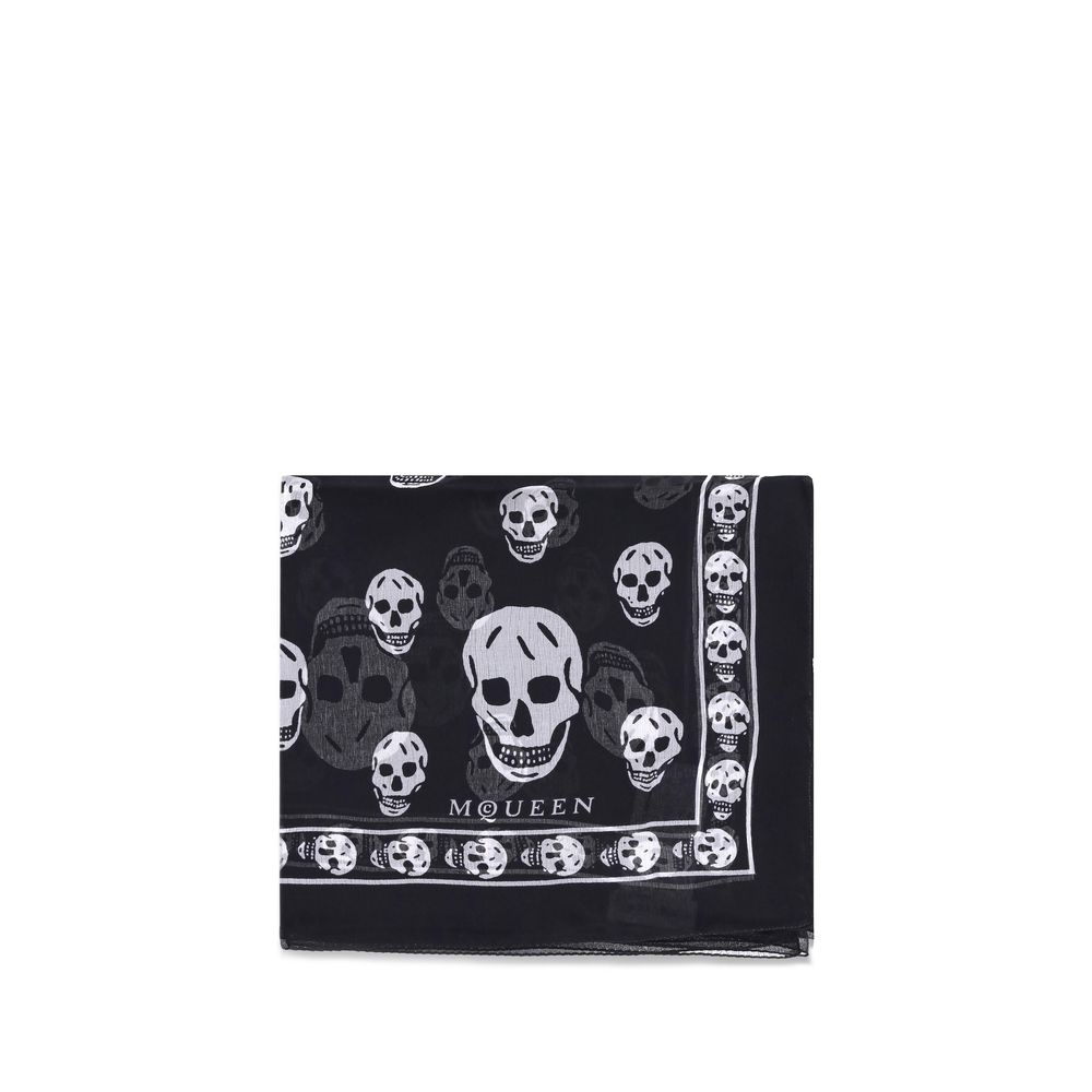 

Шелковый шарф с черепом Alexander Mcqueen, Black