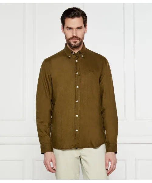 

Льняная рубашка h-liam-bd-e-c1-243 Regular fit Boss, зеленый