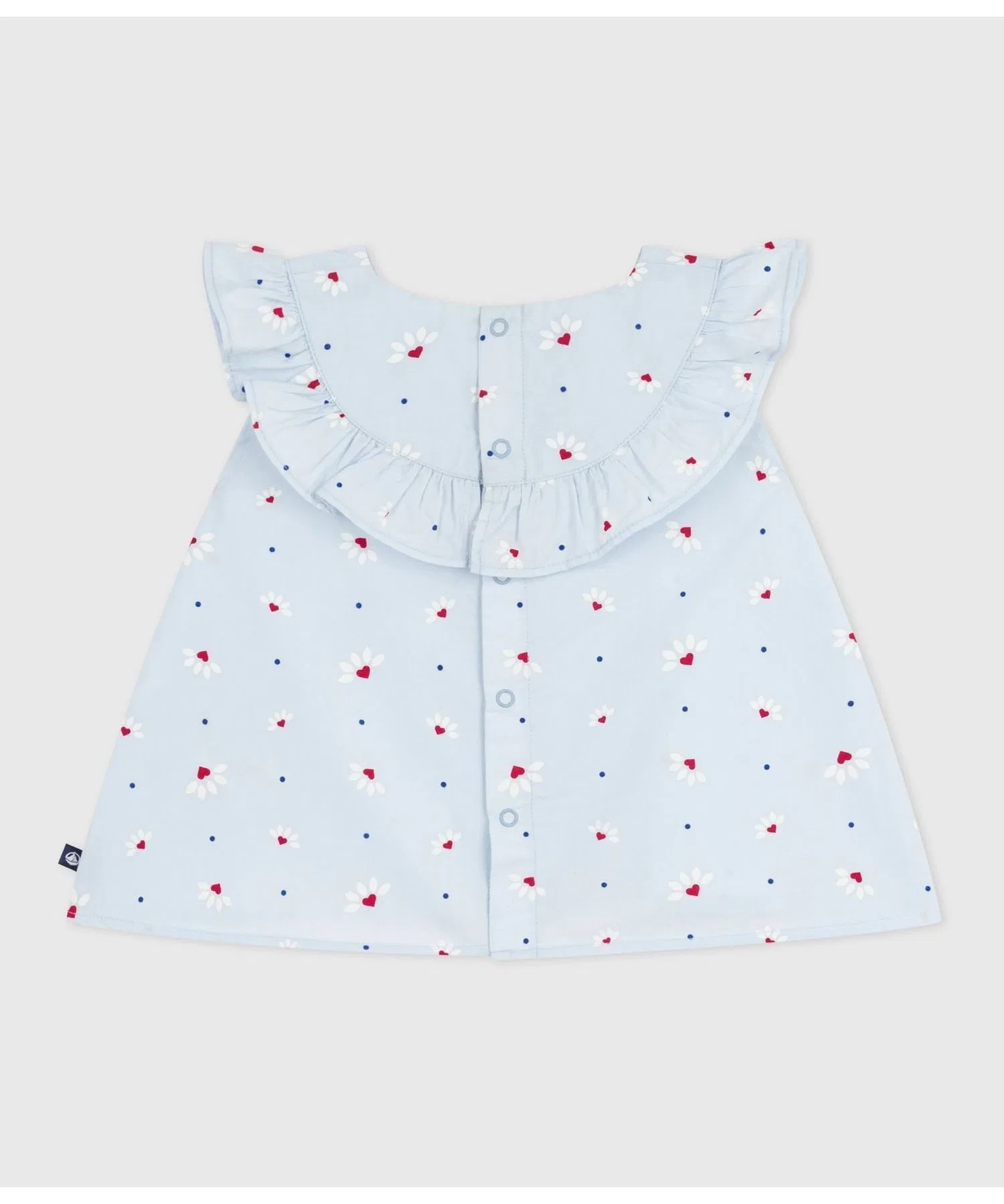 Детская футболка PETIT BATEAU из хлопка светло-голубого цвета — фото 2