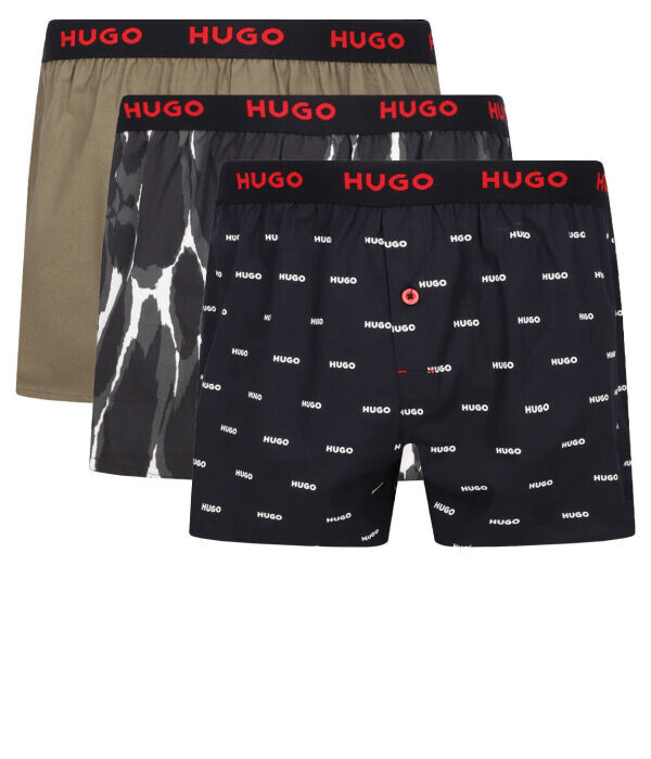 

Боксеры Hugo Bodywear с принтом и логотипом, 3 штуки