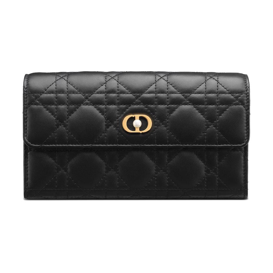 

Женский бумажник из ягнёнка чёрный DIOR, Set (Bag+Dust Bag)